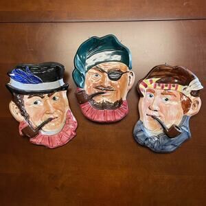 TILSO Hand Painted 3D Wall Decor Pipe Smoking Men Man Cave Vintage Japan